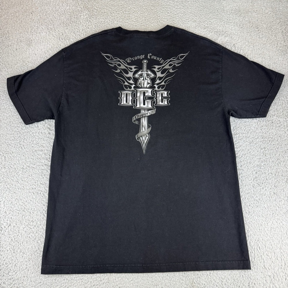 Vintage Orange County Choppers Shirt‎ Mens XL Black Motorcycle Y2K OCC 2003 Tee